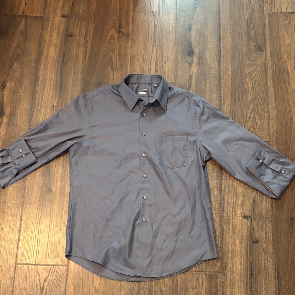 Van Heusen Men's Charcoal Button Down Shirt